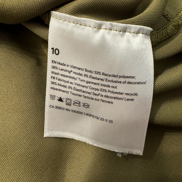 Lululemon Draped Back Crew Sweatshirt Bronze Green size 10 - Picture 8 of 12